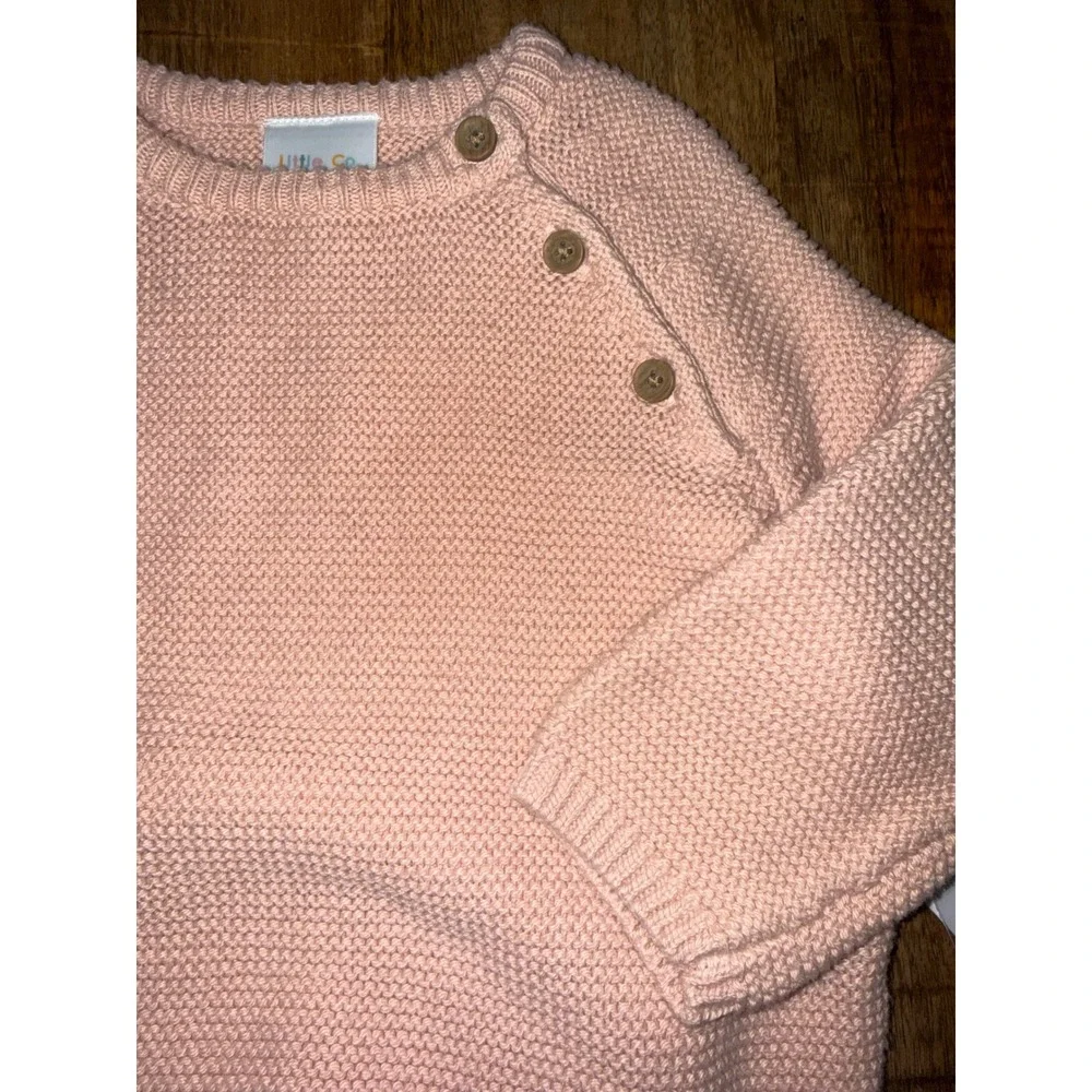 Little Co. by Lauren Conrad Baby Peach Organic Cotton Sweater Knit Set 12M NWT